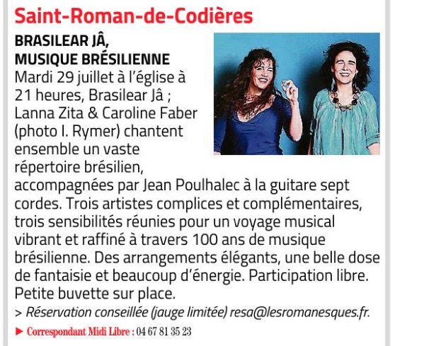 article concert br&eacute;silien