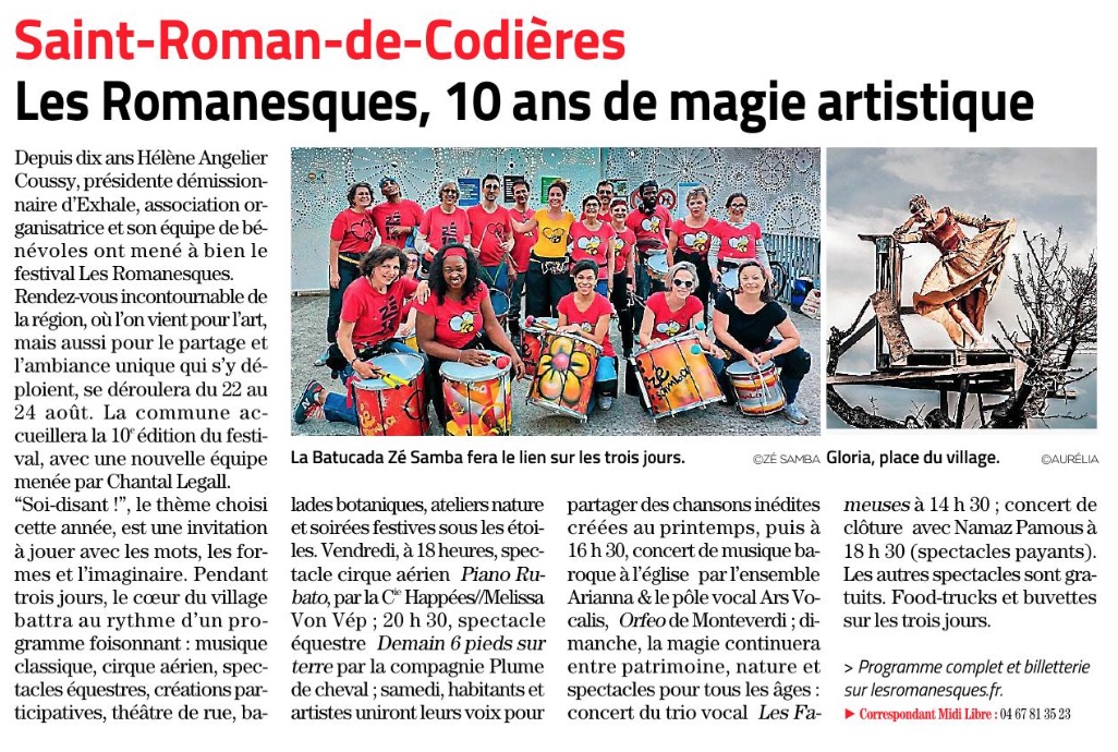 article Romanesques 18 aout