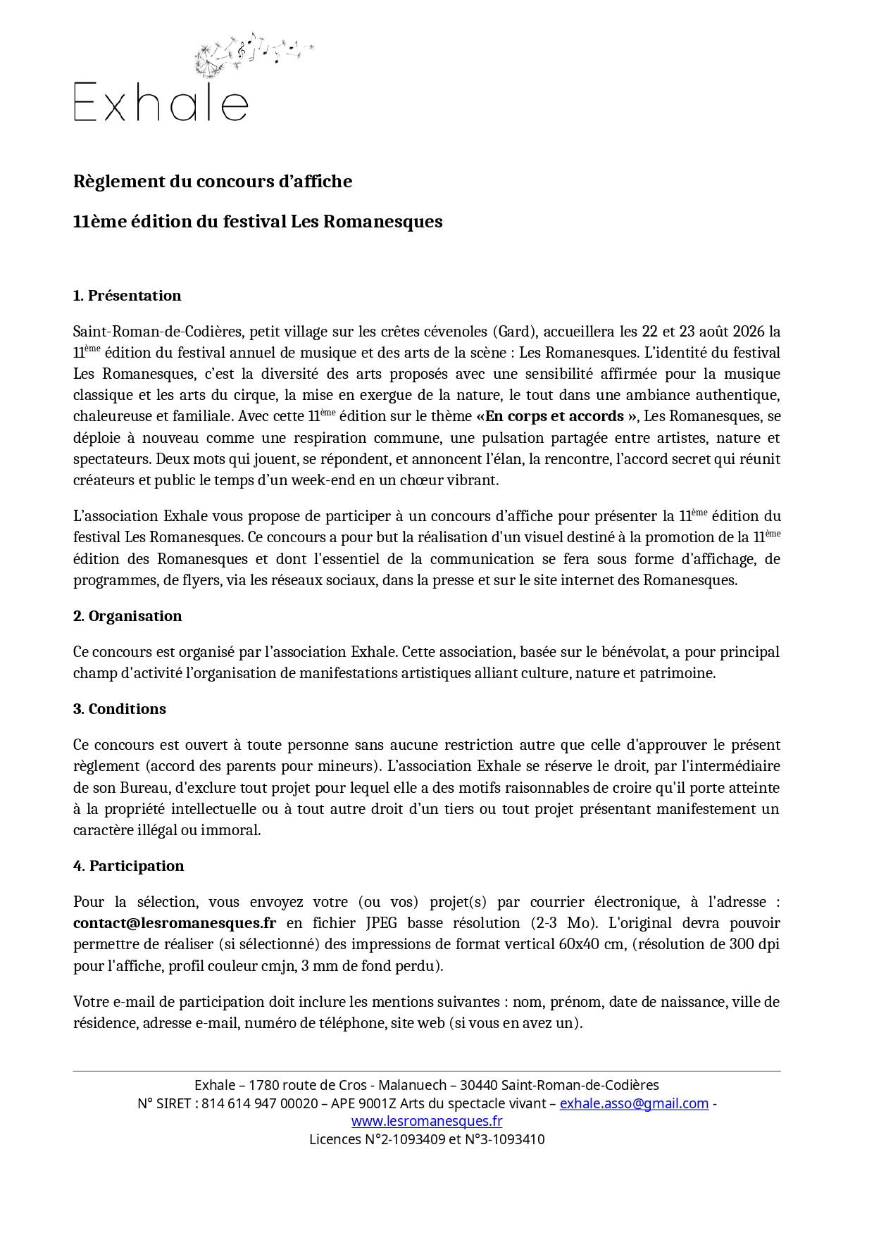 reglement concours affiche 2026